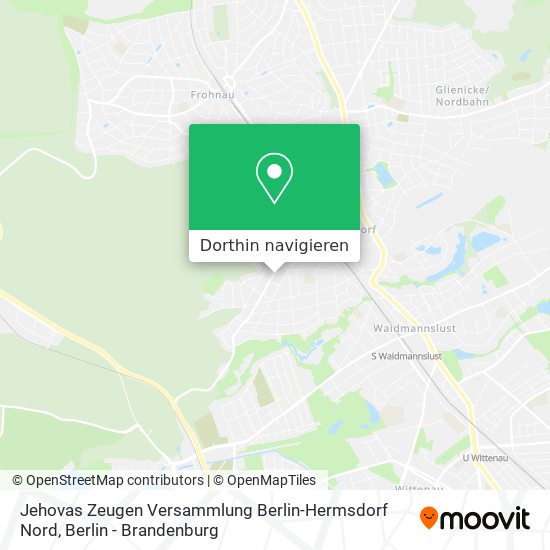 Jehovas Zeugen Versammlung Berlin-Hermsdorf Nord Karte