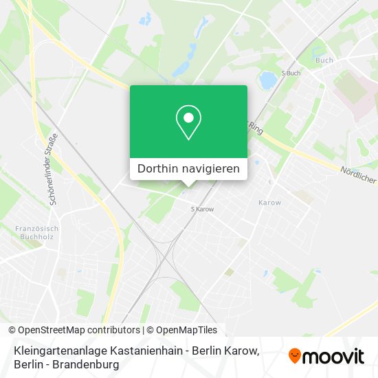 Kleingartenanlage Kastanienhain - Berlin Karow Karte