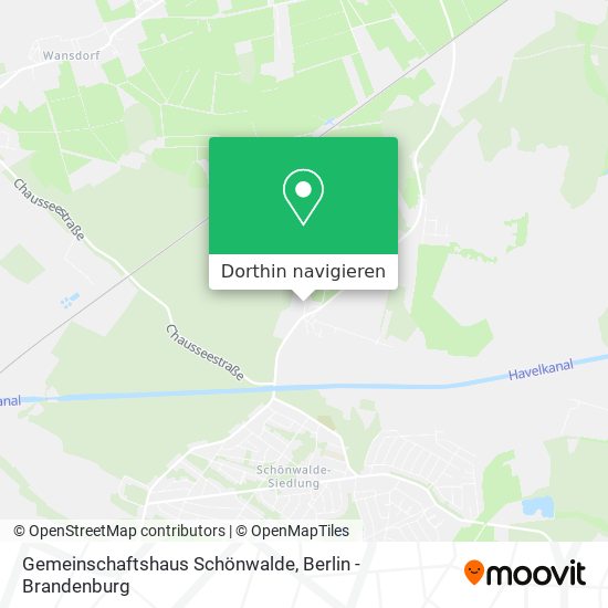Gemeinschaftshaus Schönwalde Karte