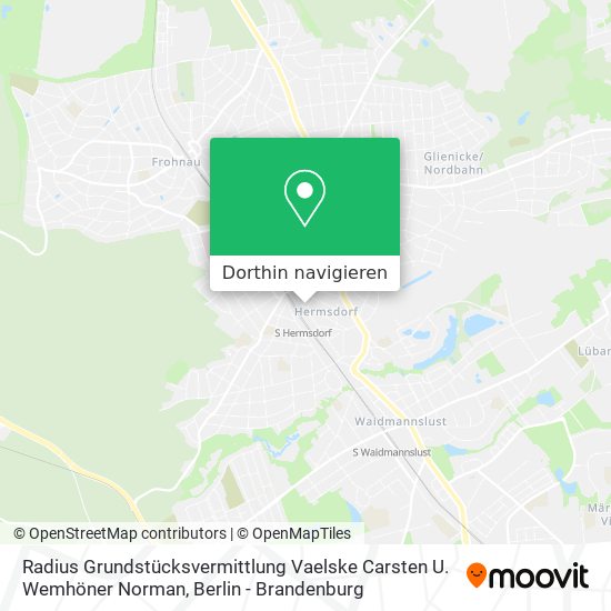 Radius Grundstücksvermittlung Vaelske Carsten U. Wemhöner Norman Karte