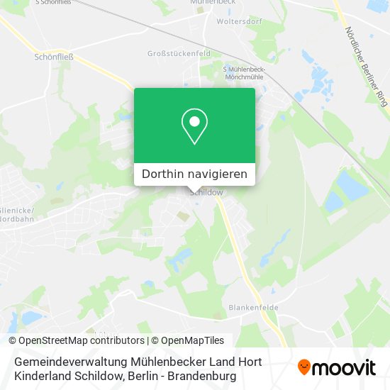 Gemeindeverwaltung Mühlenbecker Land Hort Kinderland Schildow Karte