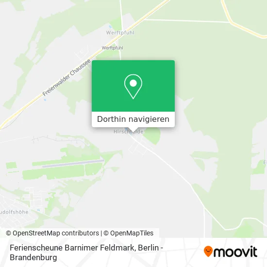 Ferienscheune Barnimer Feldmark Karte