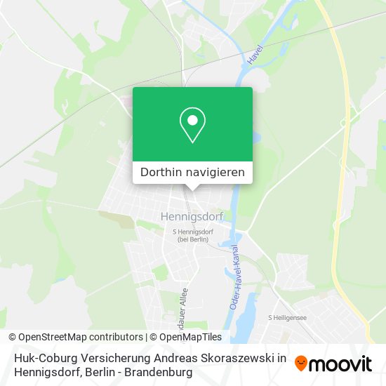 Huk-Coburg Versicherung Andreas Skoraszewski in Hennigsdorf Karte