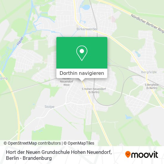 Hort der Neuen Grundschule Hohen Neuendorf Karte