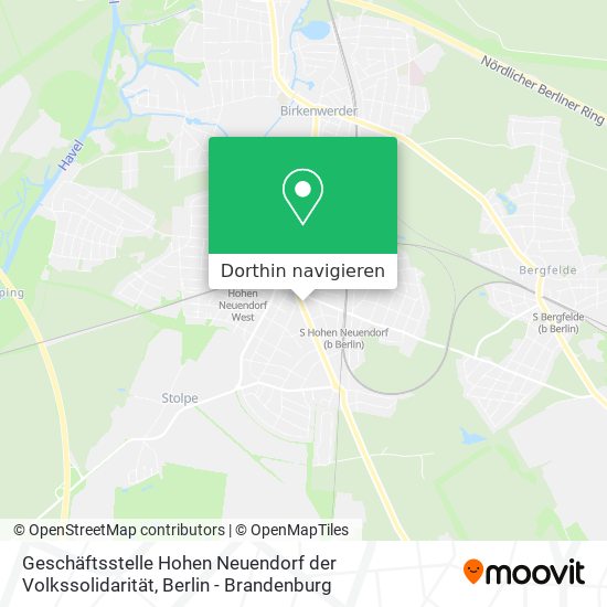 Geschäftsstelle Hohen Neuendorf der Volkssolidarität Karte