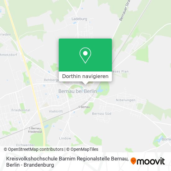 Kreisvolkshochschule Barnim Regionalstelle Bernau Karte