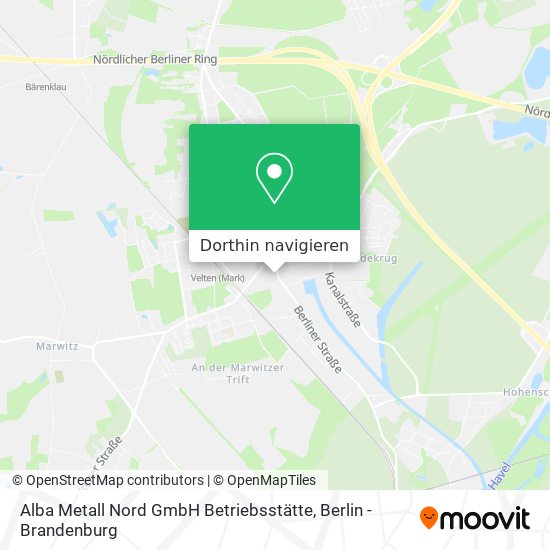 Alba Metall Nord GmbH Betriebsstätte Karte