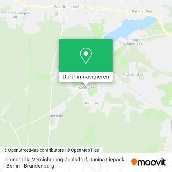 Concordia Versicherung Zühlsdorf, Janina Liepack Karte