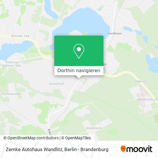 Zemke Autohaus Wandlitz Karte