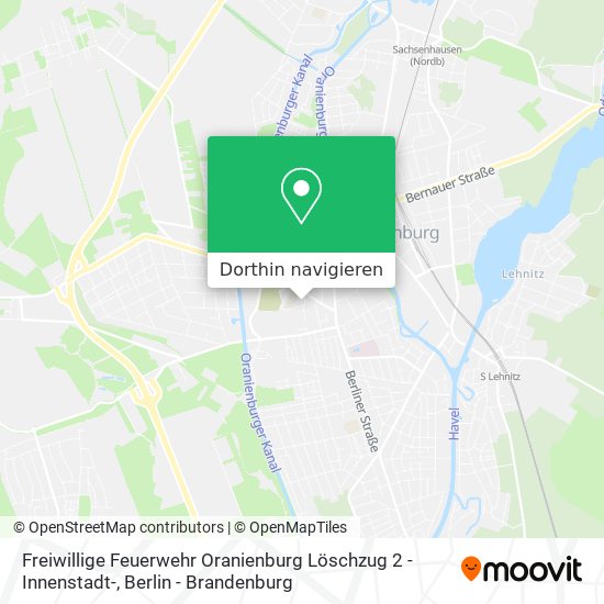 Freiwillige Feuerwehr Oranienburg Löschzug 2 -Innenstadt- Karte