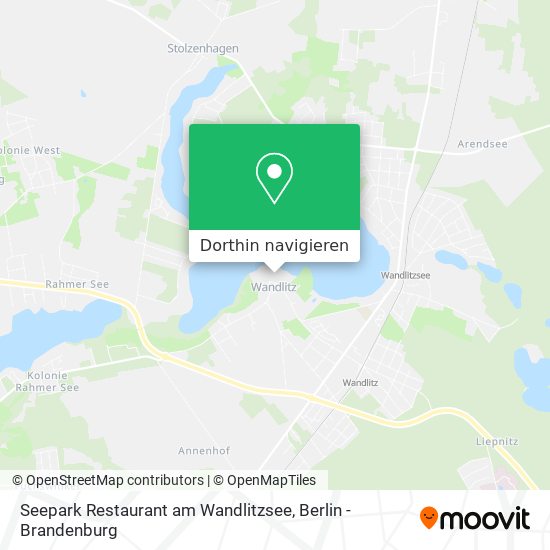 Seepark Restaurant am Wandlitzsee Karte