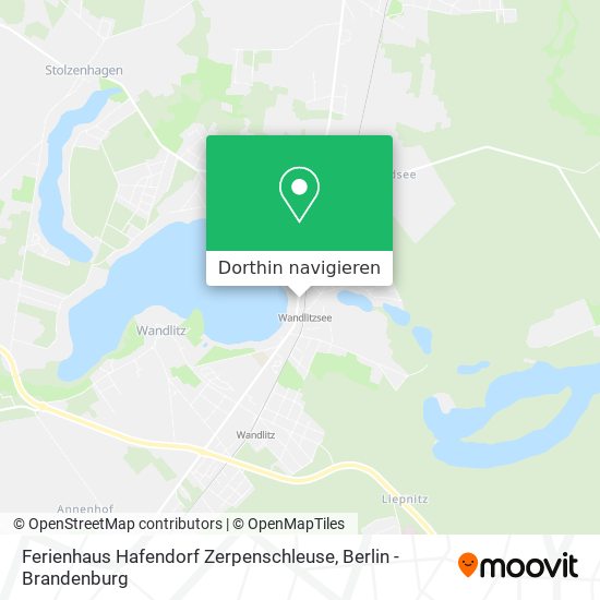 Ferienhaus Hafendorf Zerpenschleuse Karte