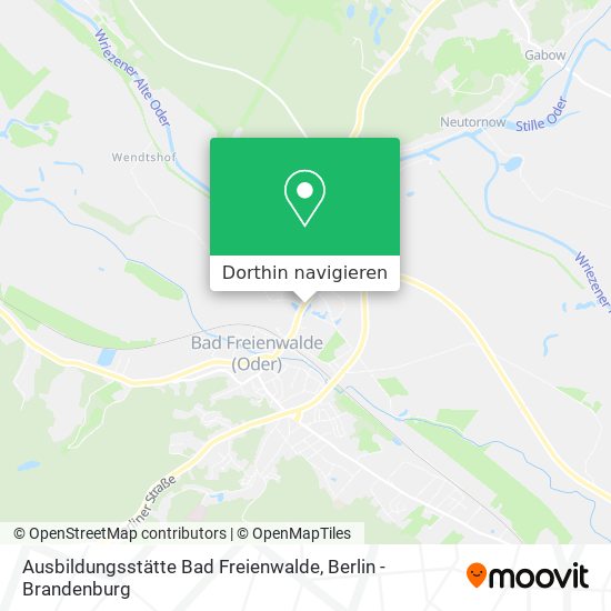 Ausbildungsstätte Bad Freienwalde Karte