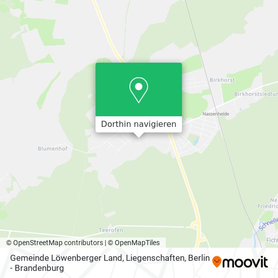 Gemeinde Löwenberger Land, Liegenschaften Karte