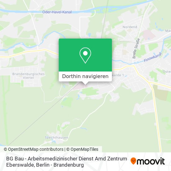 BG Bau - Arbeitsmedizinischer Dienst Amd Zentrum Eberswalde Karte