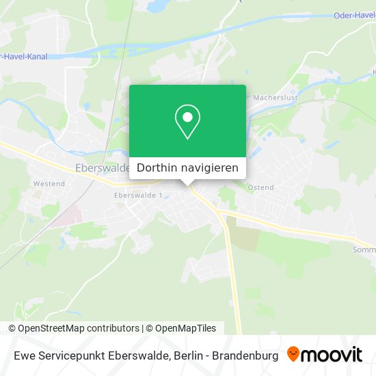 Ewe Servicepunkt Eberswalde Karte