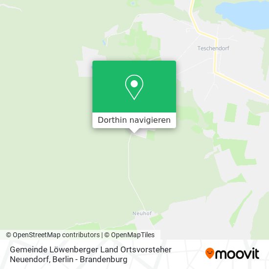 Gemeinde Löwenberger Land Ortsvorsteher Neuendorf Karte