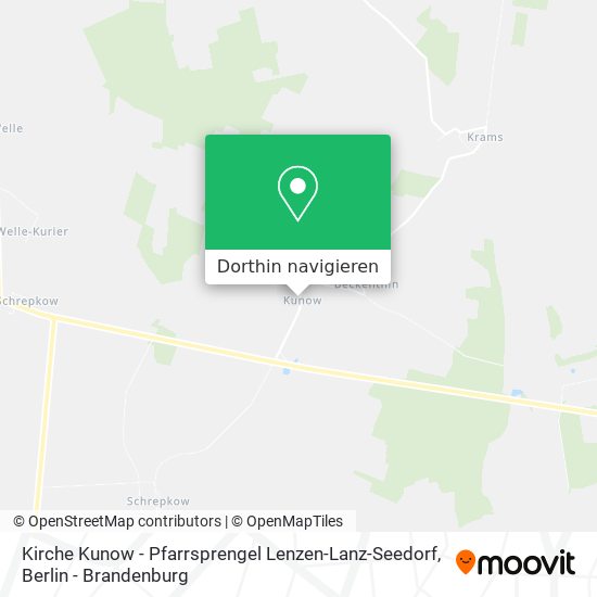 Kirche Kunow - Pfarrsprengel Lenzen-Lanz-Seedorf Karte