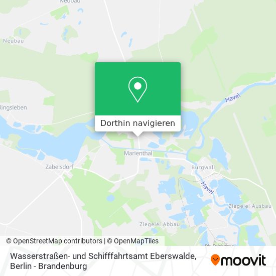 Wasserstraßen- und Schifffahrtsamt Eberswalde Karte