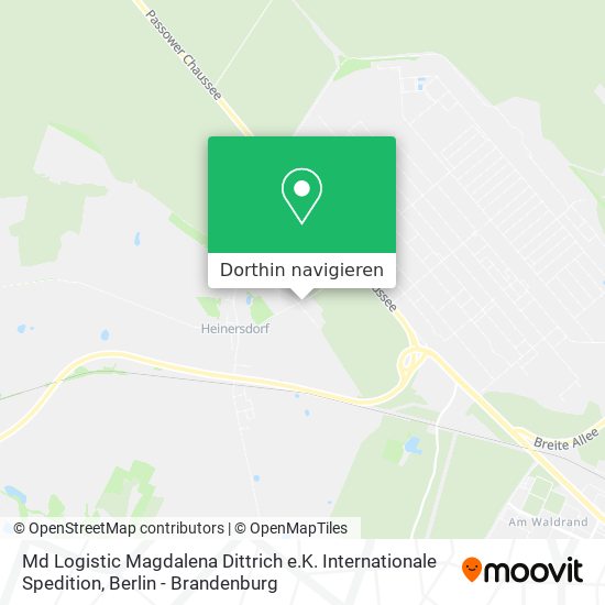 Md Logistic Magdalena Dittrich e.K. Internationale Spedition Karte