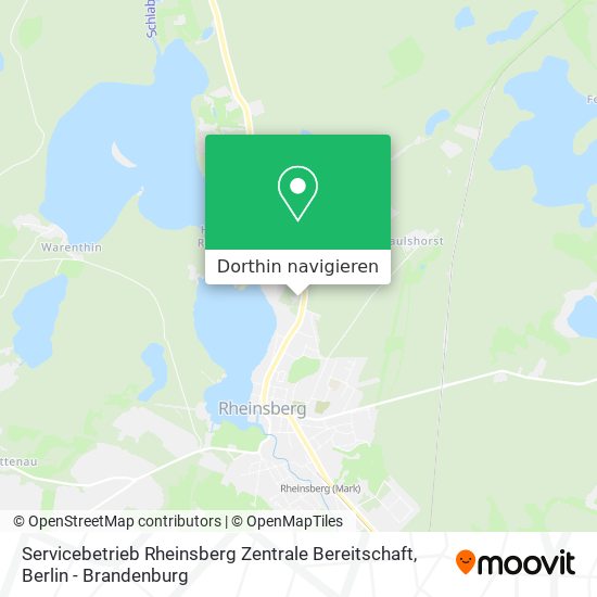 Servicebetrieb Rheinsberg Zentrale Bereitschaft Karte