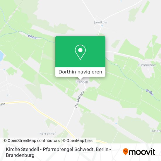Kirche Stendell - Pfarrsprengel Schwedt Karte