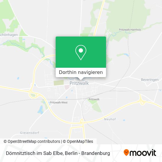 Dömnitztisch im Sab Elbe Karte