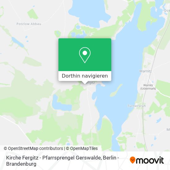 Kirche Fergitz - Pfarrsprengel Gerswalde Karte