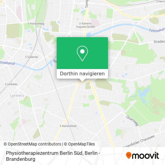 Physiotherapiezentrum Berlin Süd Karte