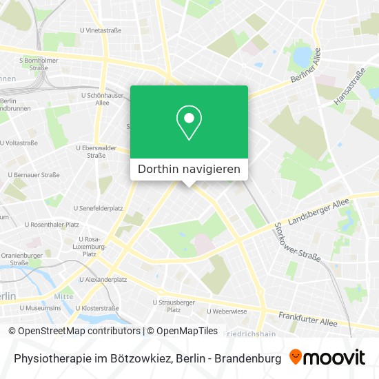 Physiotherapie im Bötzowkiez Karte