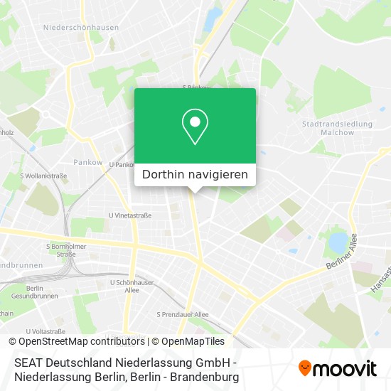 SEAT Deutschland Niederlassung GmbH - Niederlassung Berlin Karte