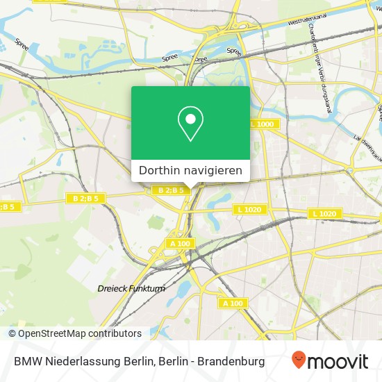 BMW Niederlassung Berlin Karte