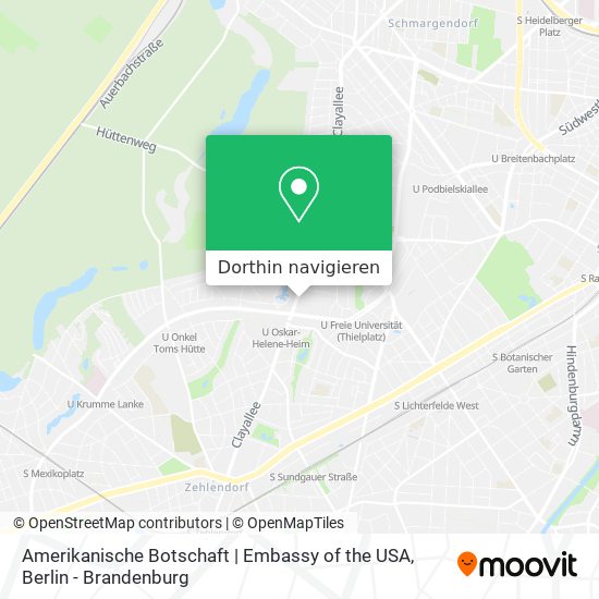 Amerikanische Botschaft | Embassy of the USA Karte
