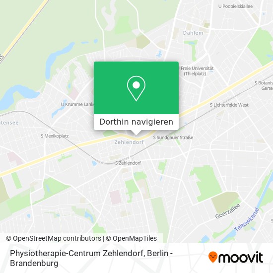 Physiotherapie-Centrum Zehlendorf Karte