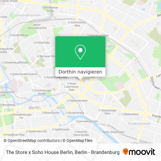 The Store x Soho House Berlin Karte