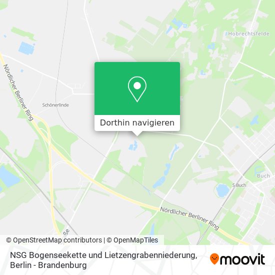 NSG Bogenseekette und Lietzengrabenniederung Karte