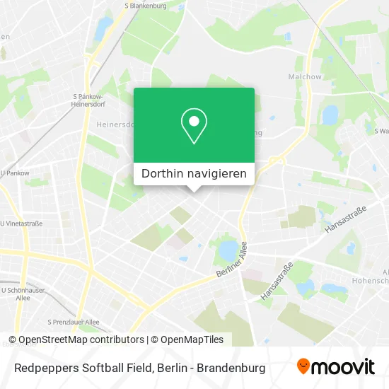 Redpeppers Softball Field Karte