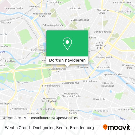 Westin Grand - Dachgarten Karte