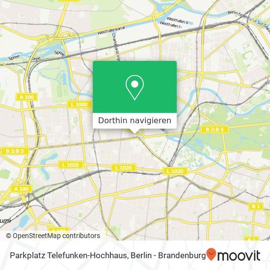 Parkplatz Telefunken-Hochhaus Karte