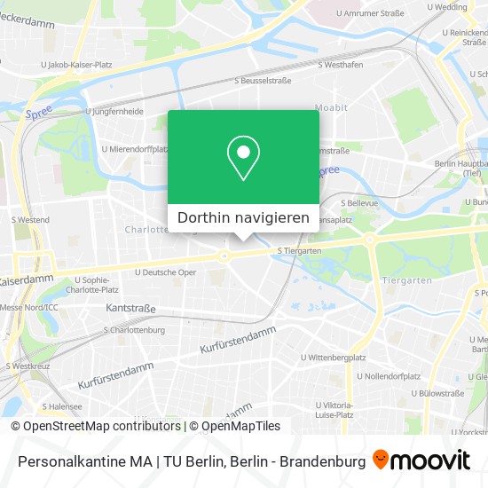 Personalkantine MA | TU Berlin Karte
