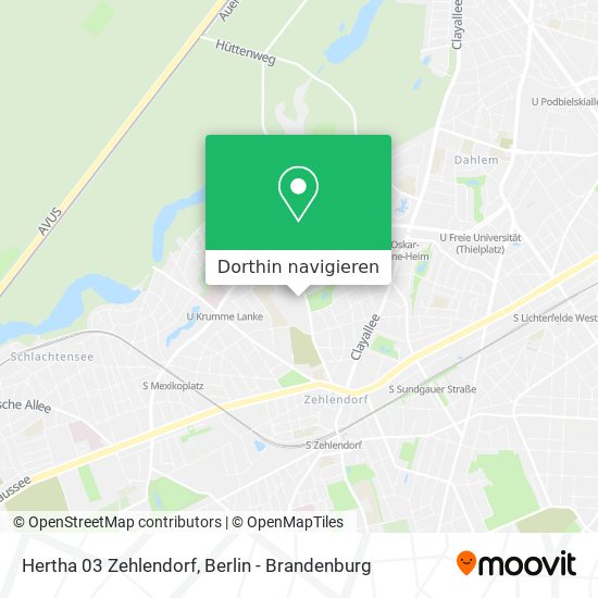 Hertha 03 Zehlendorf Karte