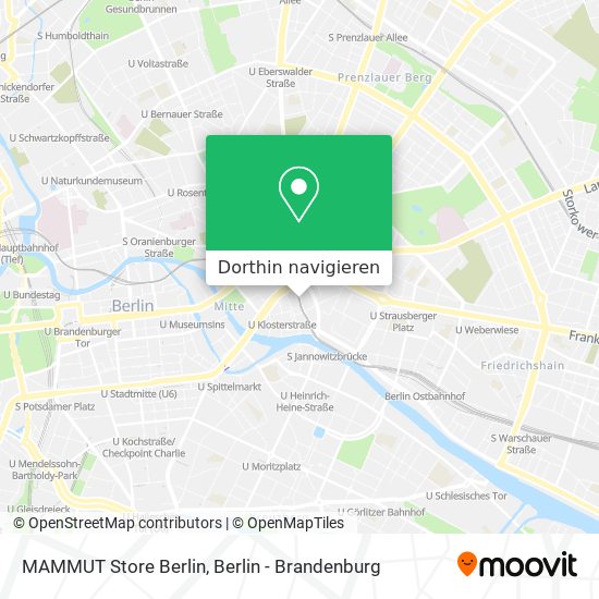 MAMMUT Store Berlin Karte