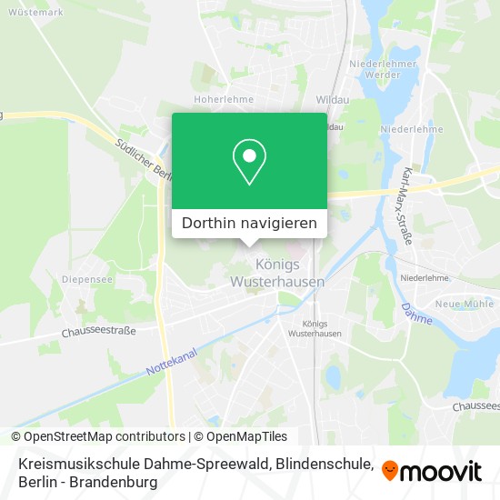 Kreismusikschule Dahme-Spreewald, Blindenschule Karte