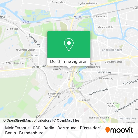 MeinFernbus L030 | Berlin - Dortmund - Düsseldorf Karte
