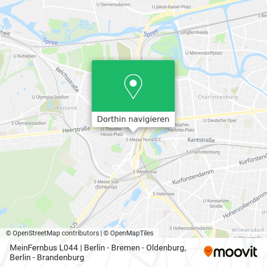 MeinFernbus L044 | Berlin - Bremen - Oldenburg Karte