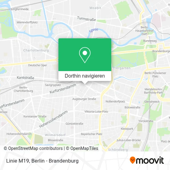 Linie M19 Karte