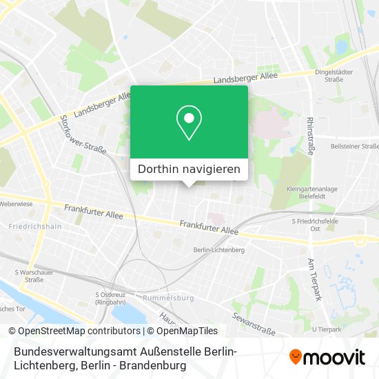 Bundesverwaltungsamt Außenstelle Berlin-Lichtenberg Karte