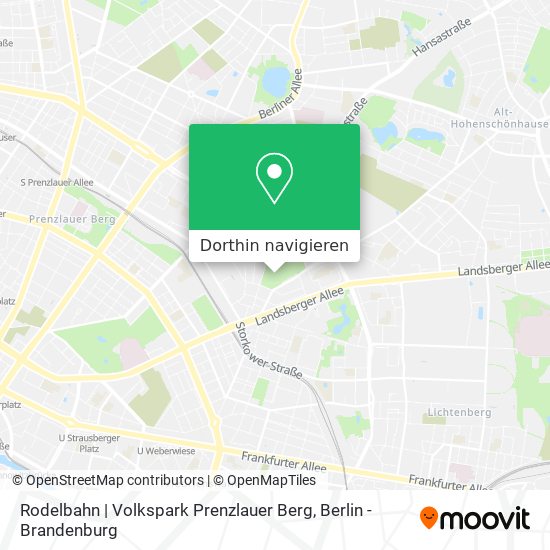 Rodelbahn | Volkspark Prenzlauer Berg Karte