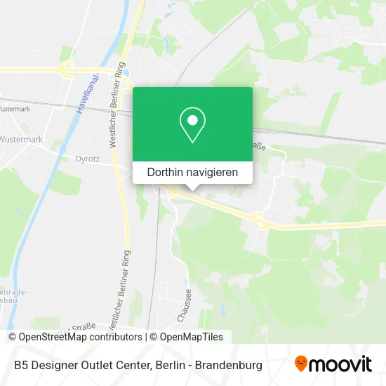 B5 Designer Outlet Center Karte