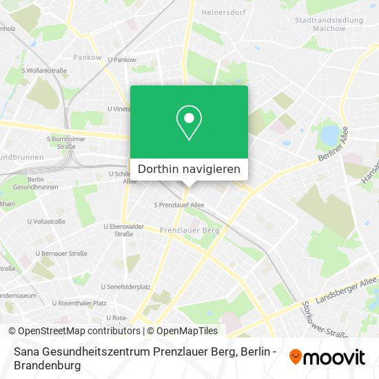 Sana Gesundheitszentrum Prenzlauer Berg Karte